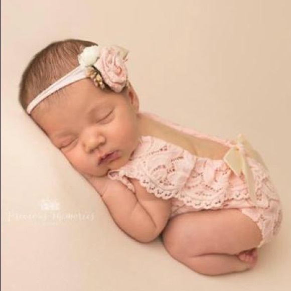newborn lace romper